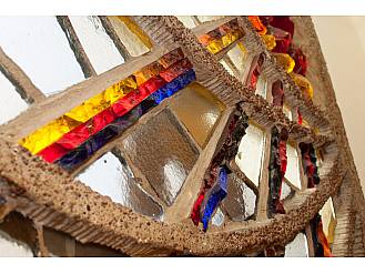 Fensterdekorationen im Haus.